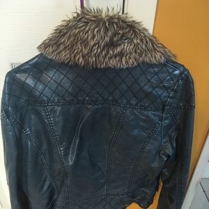 Xxl blue pleather bomber jacket